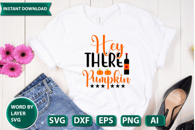 hey there pumpkin svg cut file