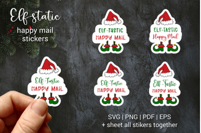 Christmas Elf-tastic happy mail Stickers and&nbsp;gift tags, print and cut