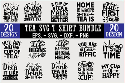 Tea SVG T shirt Design Bundle