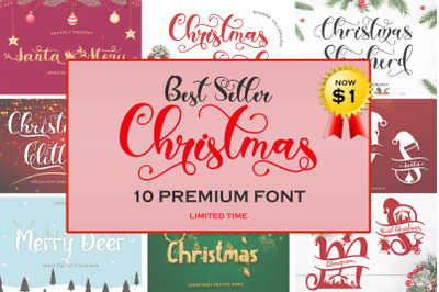 Best Seller Christmas Font Bundle