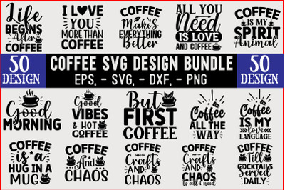 Coffee SVG Quote Design Bundle