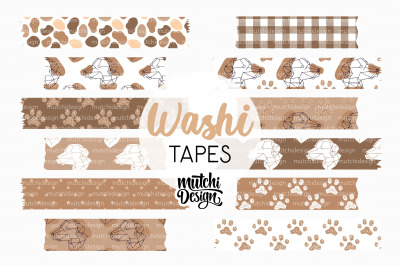 Minimalist Dog Washi Tapes