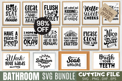 Bathroom SVG Bundle