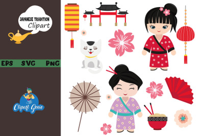 Japanese Tradition Clipart &amp; SVG