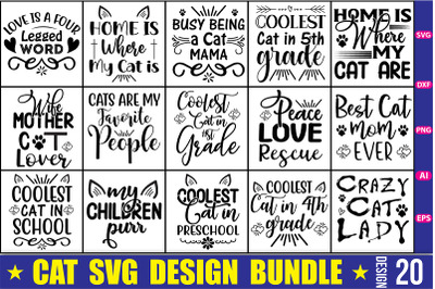 Cat SVG Design Bundle