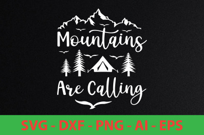 mountains are calling svg cut file