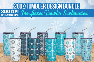 20 Oz Snowflakes Tumbler Bundle Vol.1