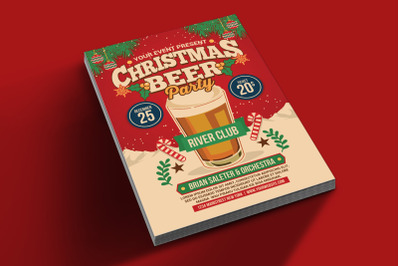Christmas Beer Party Flyer
