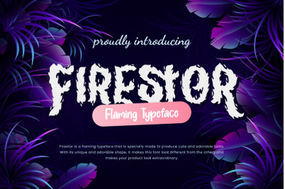 Firestor Flaming Typeface