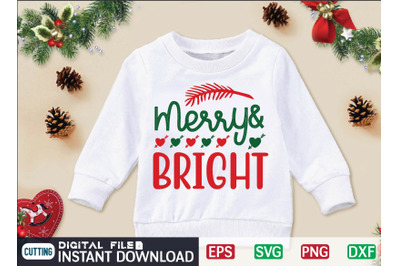 MERRY&amp; BRIGHT svg crafts