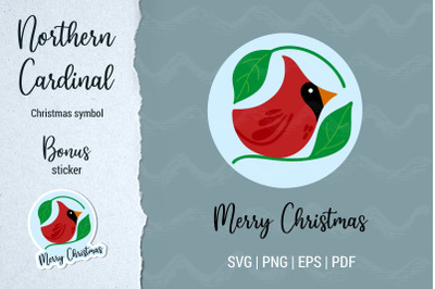 Christmas symbol Northern Cardinal Bird