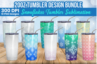 20 Oz Snowflakes Tumbler Bundle Vol.2