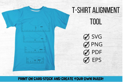 T-shirt Alignment Tool SVG, PNG, PDF