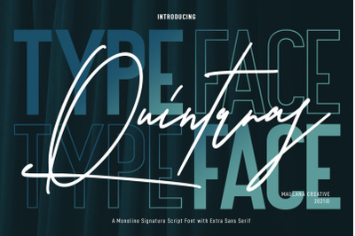 Quintaras Signature Script Extras Sans Serif Font