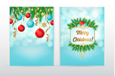 Christmas templates for posters and postcards