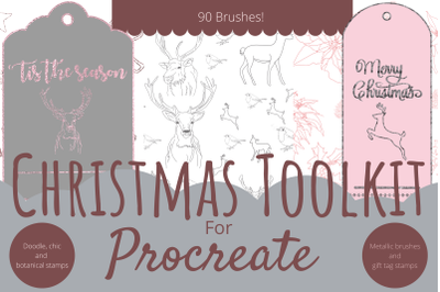 Christmas Toolkit for Procreate - Stamps and Dynamic Brushes!