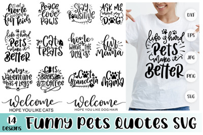 Funny Pets Quotes SVG Bundle
