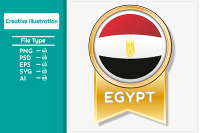 Egypt flag vector creative  illustration