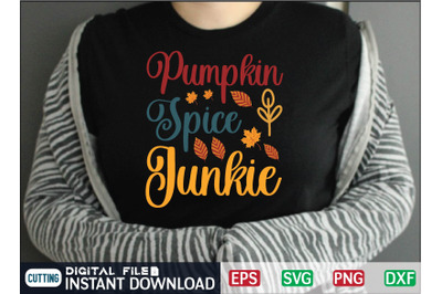 Pumpkin Spice Junkie svg design