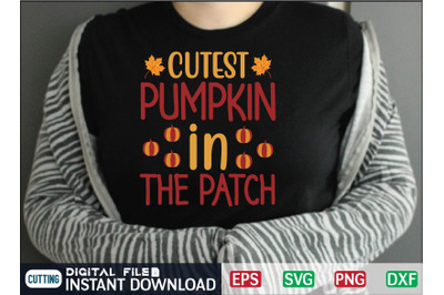 CUTEST PUMPKIN in THE PATCH svg design