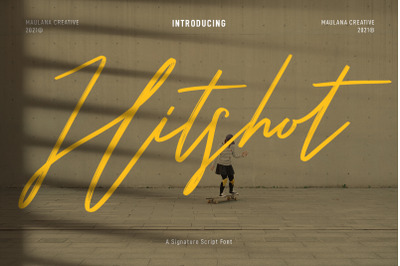 Hitshot Signature Script Brush Font