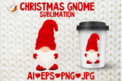 Christmas Sublimation Gnome PNG EPS