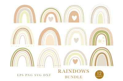 Rainbow clipart SVG, Nursery Illustration