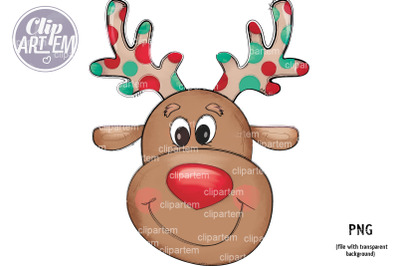 Christmas Boy Reindeer PNG, Doodle Fun New Year Clip Art