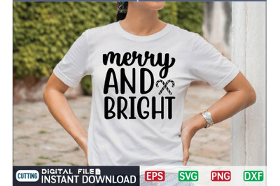 merry AND BRIGHT svg design