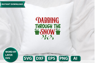 Dabbing Through The Snow  svg cut file