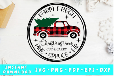 Farm Fresh Christmas Trees SVG