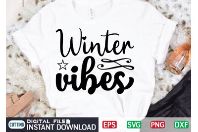 Winter vibes svg design