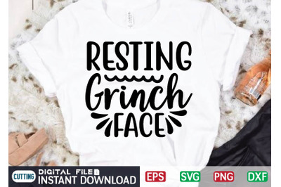 RESTING Grinch FACE svg design