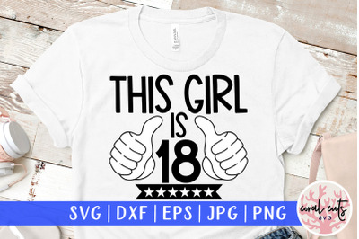 This girl is 18 - Birthday SVG EPS DXF PNG Cutting File