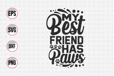 Dog typographic quotes design vector template.