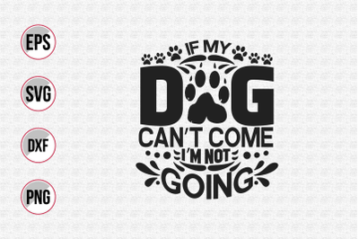 Dog typographic quotes design vector template.