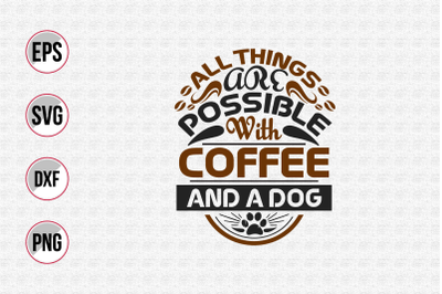 Dog typographic quotes design vector template.