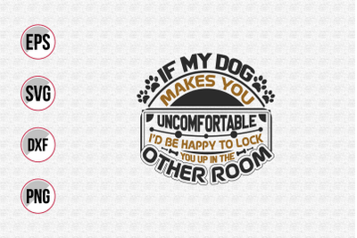 Dog typographic quotes design vector template.