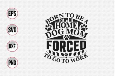 Dog typographic quotes design vector template.