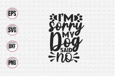 Dog typographic quotes design vector template.