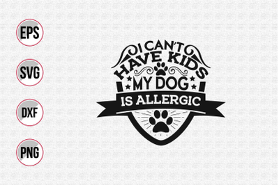 Dog typographic quotes design vector template.