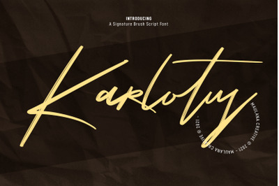 Karlotus Signature Script Brush Font