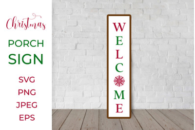 Welcome Porch Sign. SVG Christmas Vertical Front Sign&nbsp;