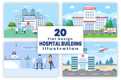 20 Hospital Building for Healthcare Illustration