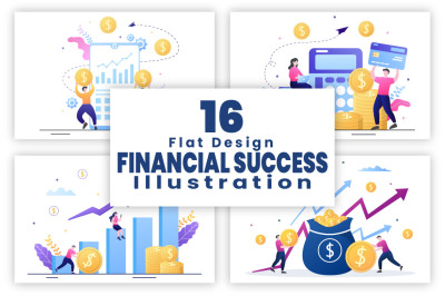 16 Investment Financial Success Freedom Illustration