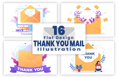 16 Email Thank You Banner Illustration