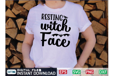 RESTING Witch FACE svg design