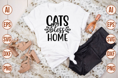 Cats Bless Home svg