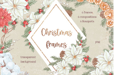 Christmas frames sublimation. Design for printing.