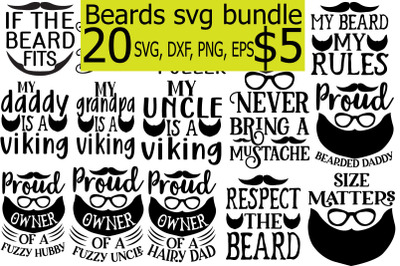 Beards svg bundle